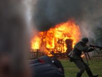 Wola Gułowska w ogniu.